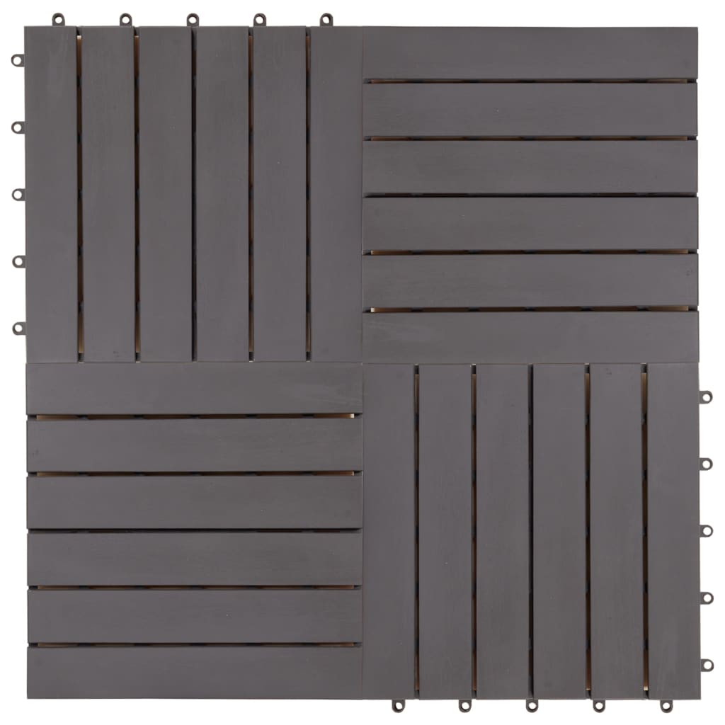 VIDAXL -Terrassenfliesen 20 PCs 30x30 cm Feststoff Acaciahout Graywash