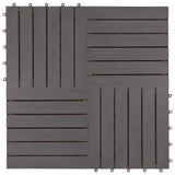 VIDAXL -Terrassenfliesen 20 PCs 30x30 cm Feststoff Acaciahout Graywash