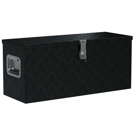 Vidaxl Aluminium Box 80x30x35 cm Schwarz
