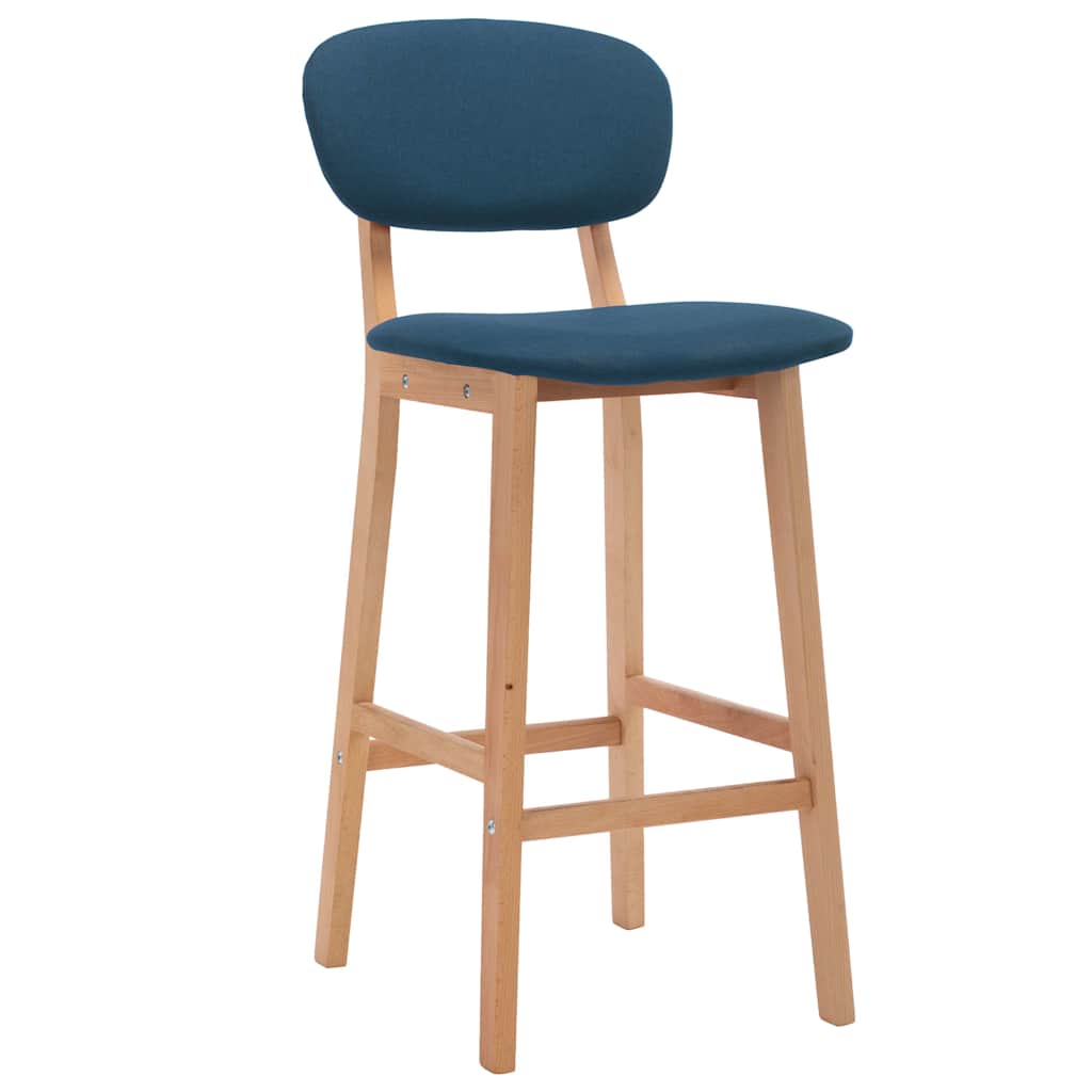 Vidaxl barkrukken 2 st stof blauw