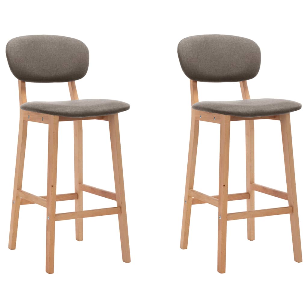 Vidaxl barkrukken 2 st stof taupe