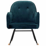 Vidaxl schommelstoel fluweel blauw