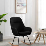 Vidaxl schommelstoel stof zwart