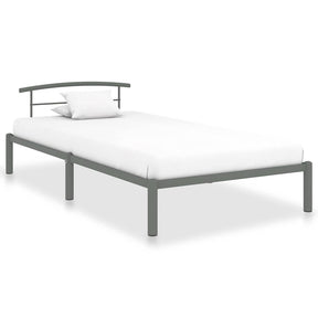 Vidaxl bedframe metaal grijs 90x200 cm
