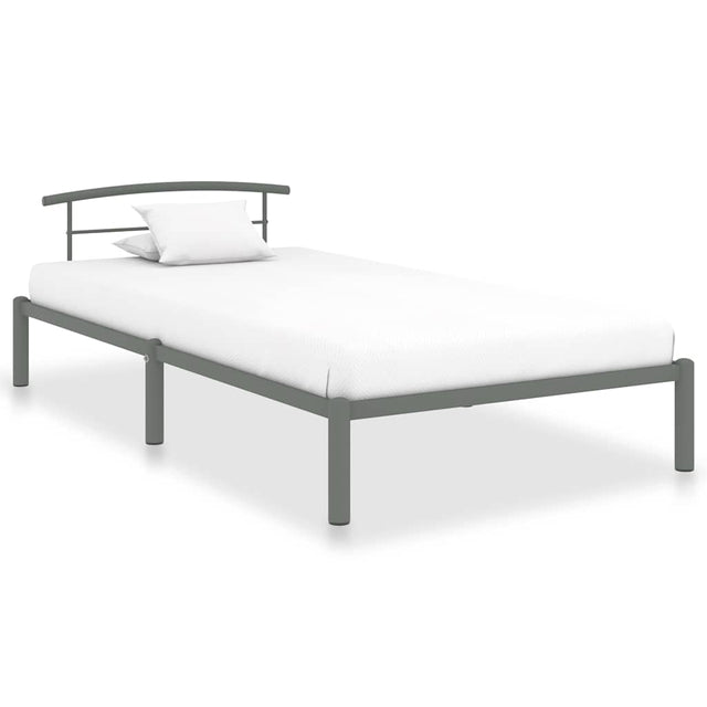 Vidaxl bedframe metaal grijs 90x200 cm