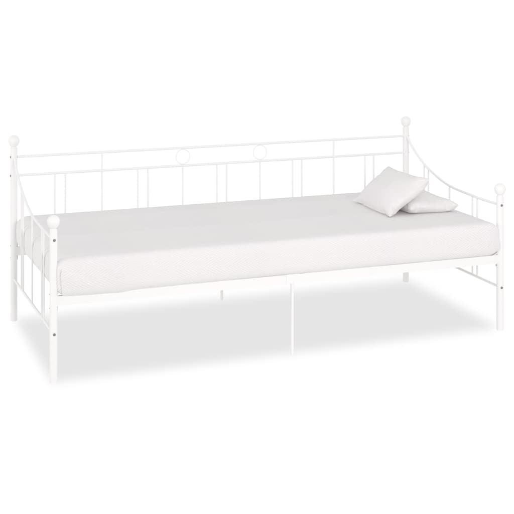 Vidaxl slaapbank metaal wit 90x200 cm