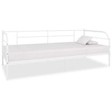 Vidaxl bedbank metaal wit 90x200 cm