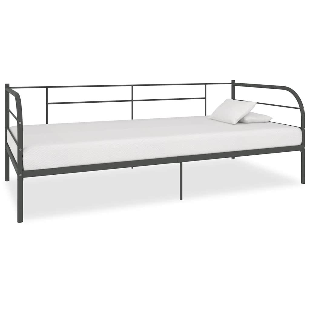 Vidaxl bedbank metaal grijs 90x200 cm