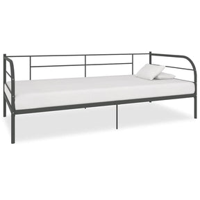 Vidaxl bedbank metaal grijs 90x200 cm