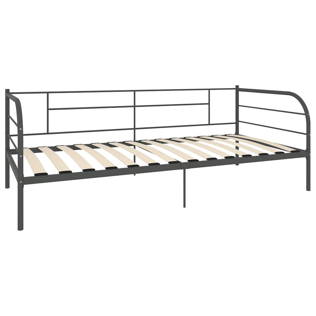 Vidaxl bedbank metaal grijs 90x200 cm