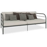 Vidaxl bedbank metaal grijs 90x200 cm