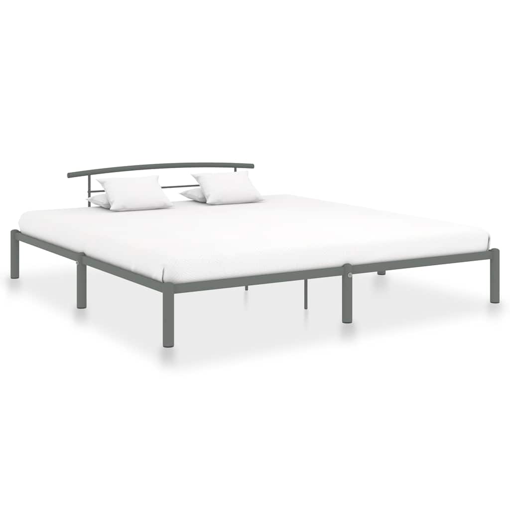 Vidaxl bedframe metaal grijs 200x200 cm