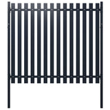 VidaXL Zaunelement 174,5x170 cm pulverbeschichteter Stahl Anthrazit