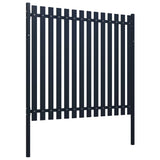 VidaXL Zaunelement 174,5x170 cm pulverbeschichteter Stahl Anthrazit