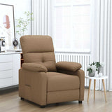 Vidaxl fauteuil verstelbaar stof bruin