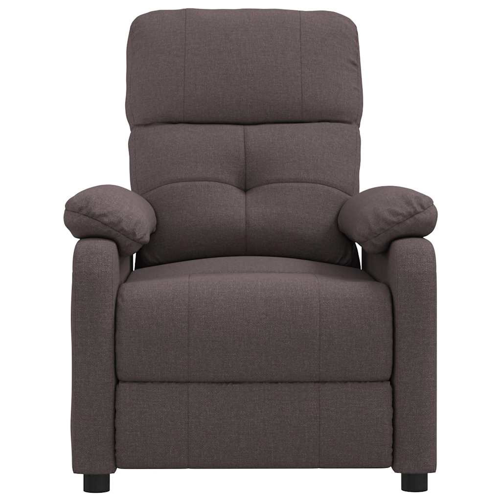 Vidaxl fauteuil verstelbaar stof donkerbruin