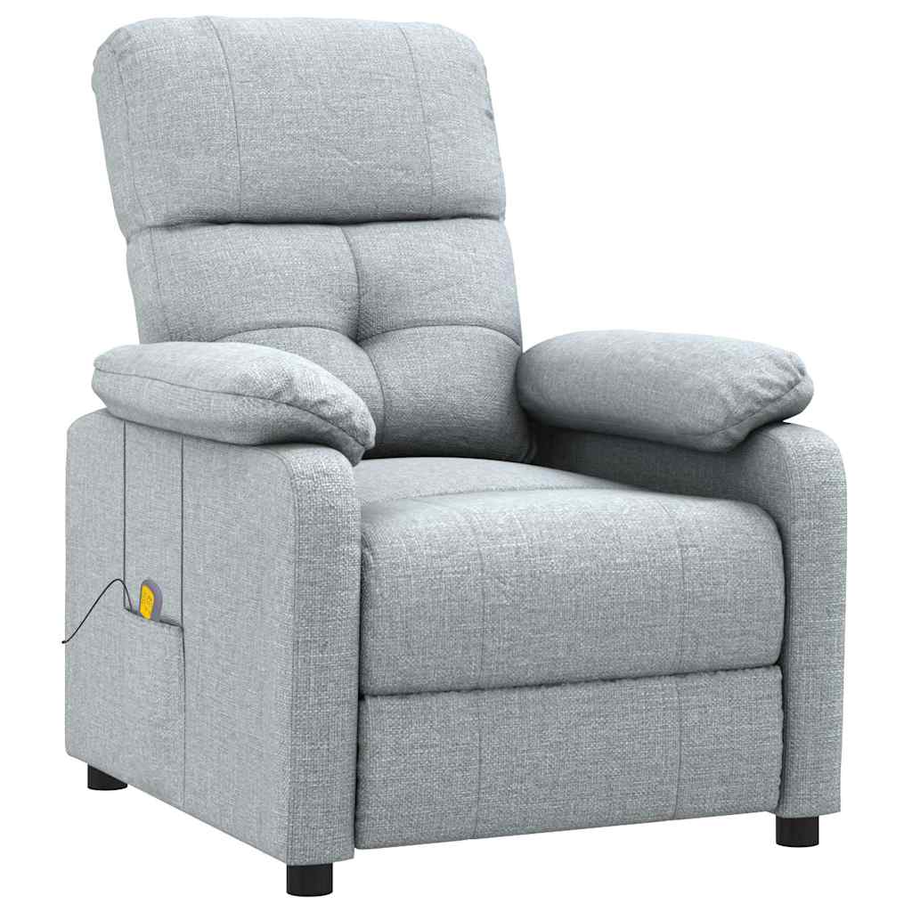 Vidaxl massagestoel stof lichtgrijs