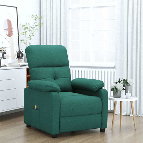 Vidaxl massagestoel stof donkergroen