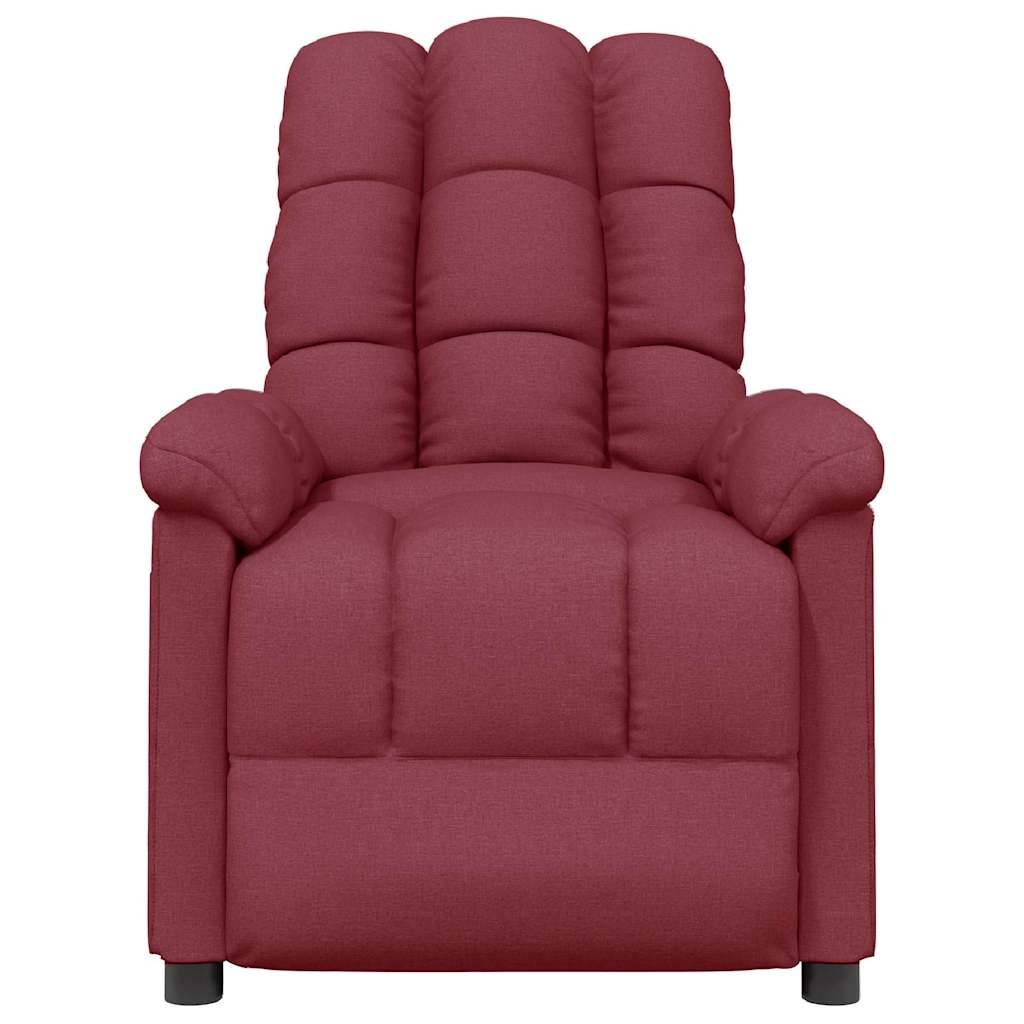 Vidaxl fauteuil verstelbaar stof wijnrood