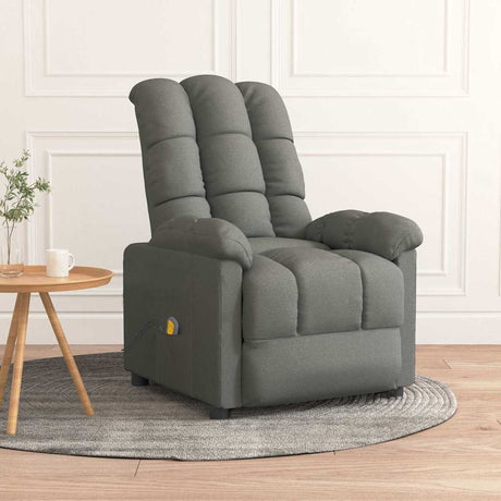 Vidaxl massagestoel stof donkergrijs