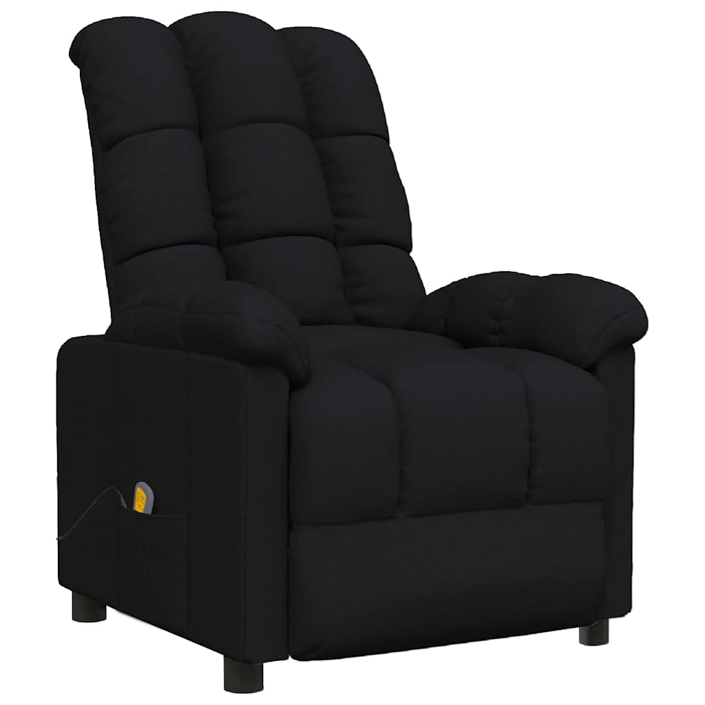 Vidaxl massagestoel stof zwart