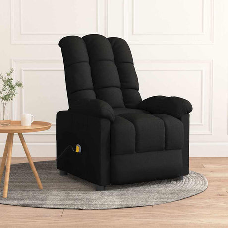 Vidaxl massagestoel stof zwart