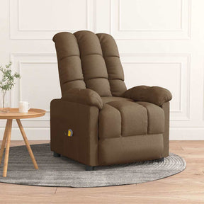 Vidaxl massagestoel stof bruin