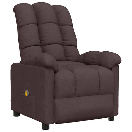 Vidaxl massagestoel stof donkerbruin