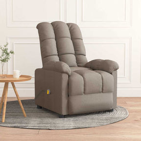 Vidaxl massagestoel stof taupe