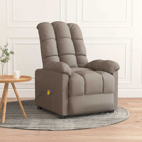 Vidaxl massagestoel stof taupe
