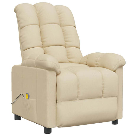 Vidaxl massagestoel stof crèmekleurig