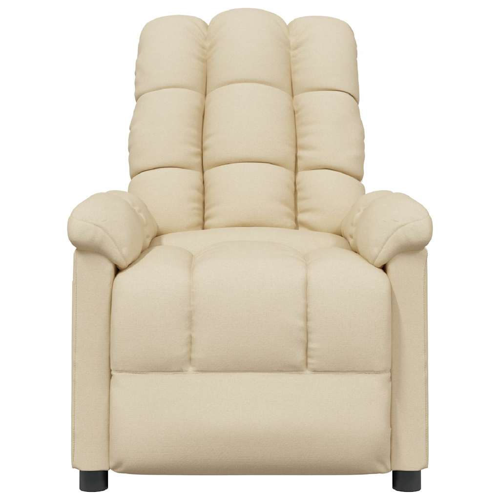 Vidaxl massagestoel stof crèmekleurig