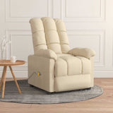 Vidaxl massagestoel stof crèmekleurig