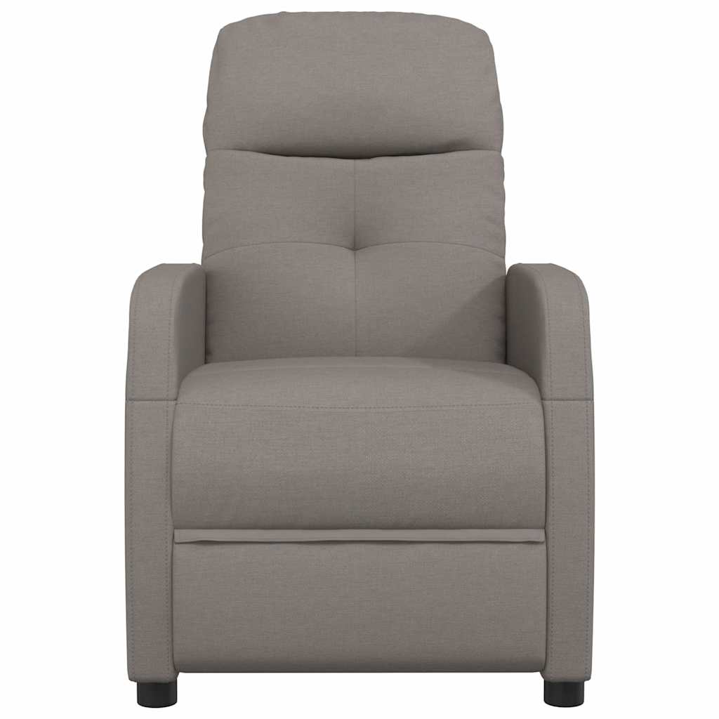 Vidaxl fauteuil verstelbaar stof taupe