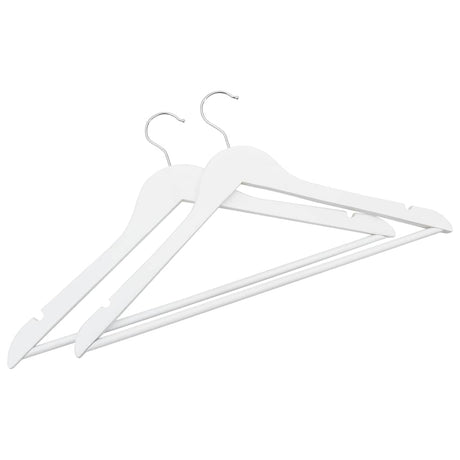 VIDAXL 20-teiliger Kleidungsschalter Set Anti-Slip-Hartholz weiß