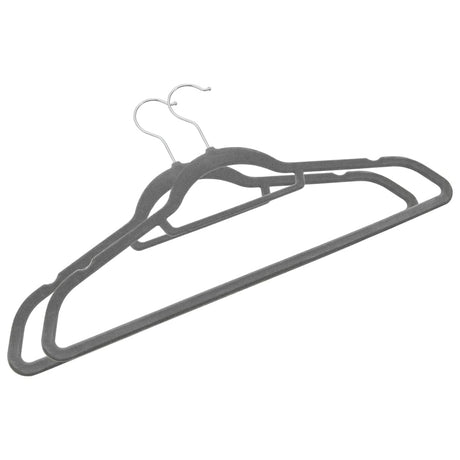 VIDAXL 50-teiliger Kleidungsschalter Set Anti-Slip-Samtgrau