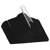 VIDAXL 20-teiliger Kleidungsschalter Set Anti-Slip Samt Schwarz