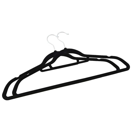 VIDAXL 50-teiliger Kleidungsschalter Set Anti-Slip-Samt schwarz