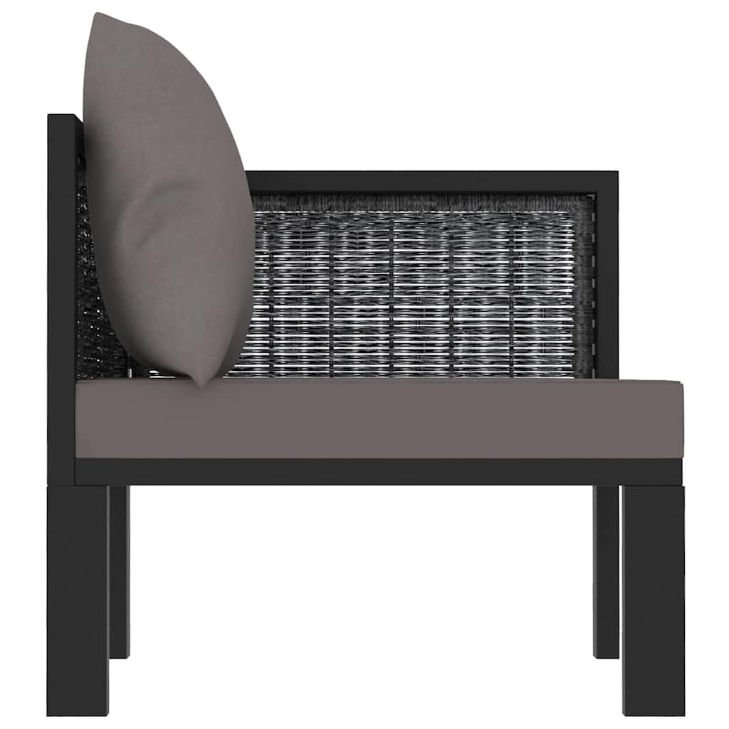 Vidaxl hoekbank sectioneel met linkerarmleuning poly rattan antraciet