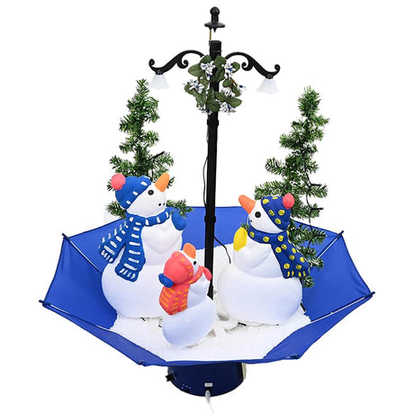Vidaxx Weihnachtsbaum schneit mit Schirmständer 75 cm PVC blau