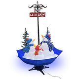 Vidaxx Weihnachtsbaum schneit mit Schirmständer 170 cm PVC blau
