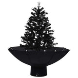 Vidaxx Weihnachtsbaum schneit mit Schirmständer 75 cm PVC schwarz