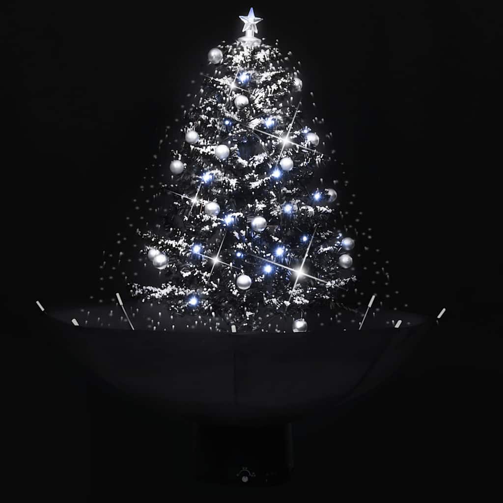 Vidaxx Weihnachtsbaum schneit mit Schirmständer 75 cm PVC schwarz