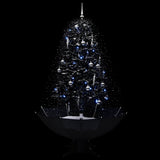 Vidaxl Weihnachtsbaum schneit mit Regenschirme 170 cm PVC Schwarz