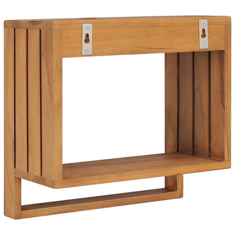 VIDAXL -Handtuchregal Wandmontage 35x20x35 cm Festes Teakholzholz