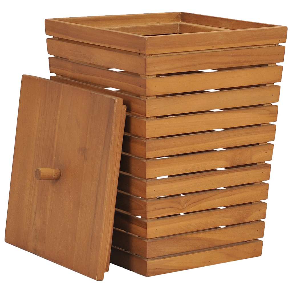 Vidaxl wasmand 30x30x45 cm massief teakhout