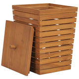 Vidaxl wasmand 30x30x45 cm massief teakhout