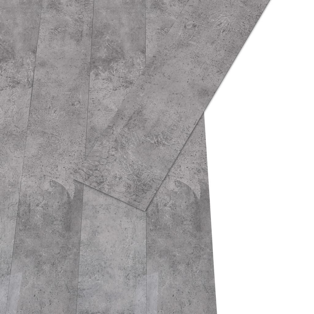 Vidaxx Bodendielen selbstklebend 4,46 m² 3 mm PVC Zement braun