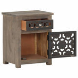 Vidaxl nachtkastje 40x30x50 cm massief mangohout