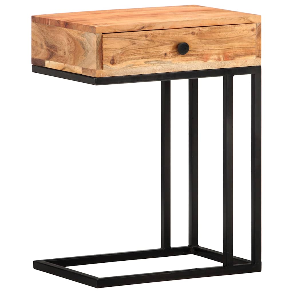 Vidaxl bijzettafel u-vormig 45x30x61 cm massief acaciahout